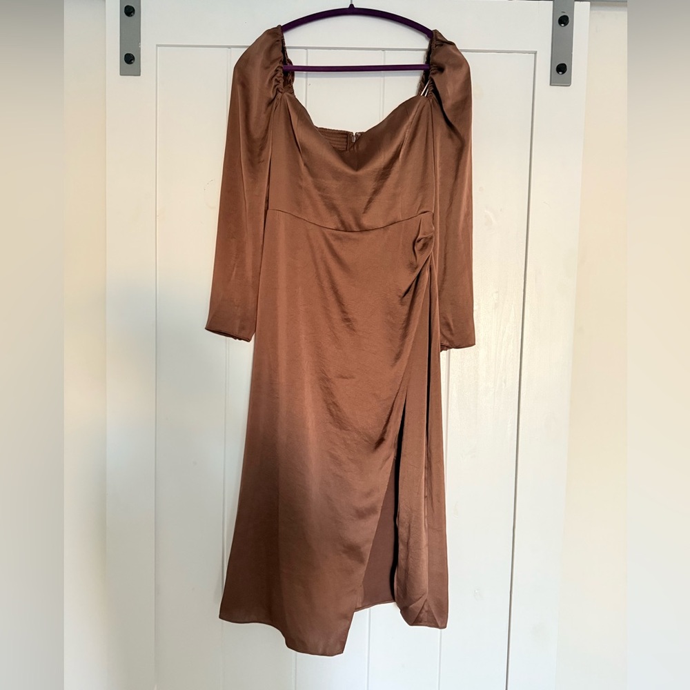 Wilfred Long Sleeve Brown Dress